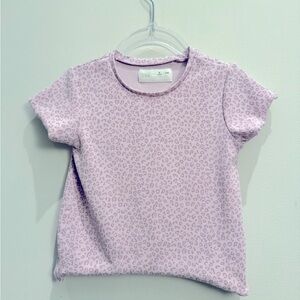 Zara Kids Light Purple Leopard Print T-Shirt Size 5 Years